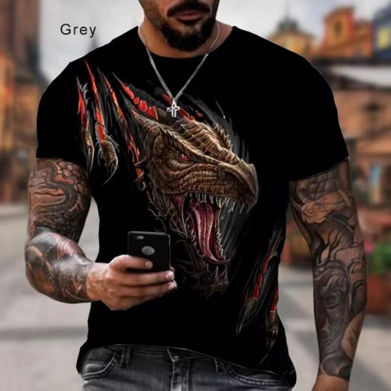 Maglietta Horror Animale Serpente Stampa 3D Uomo Moda Magliette Motivo Cobra Larghe Street Donna Scollo O Oversize Magliette Harajuku