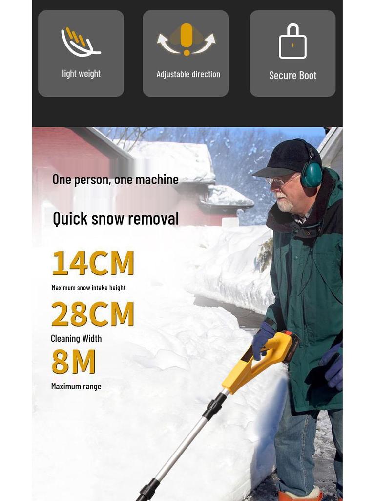 Compact High-Power Foldable Snow Shovel for Home & School Use