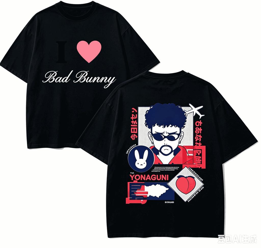Bad Bunny Gift T-shirt Men Women Harajuku Oversized Unisex Short Sleeve Streetwear high quality Couples hot product Comfortable