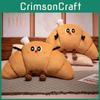 Cartoon Croissant Shape Character Plush Pillow Toy Stuffed Doll Decoration Gift