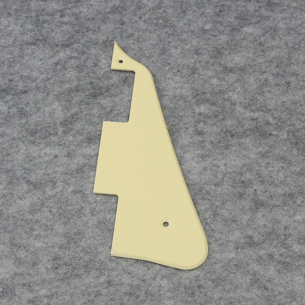 FLEOR Set of Cream 1Ply Guitar Pickguard LP and Metal Bracket for Electric Guitar Parts