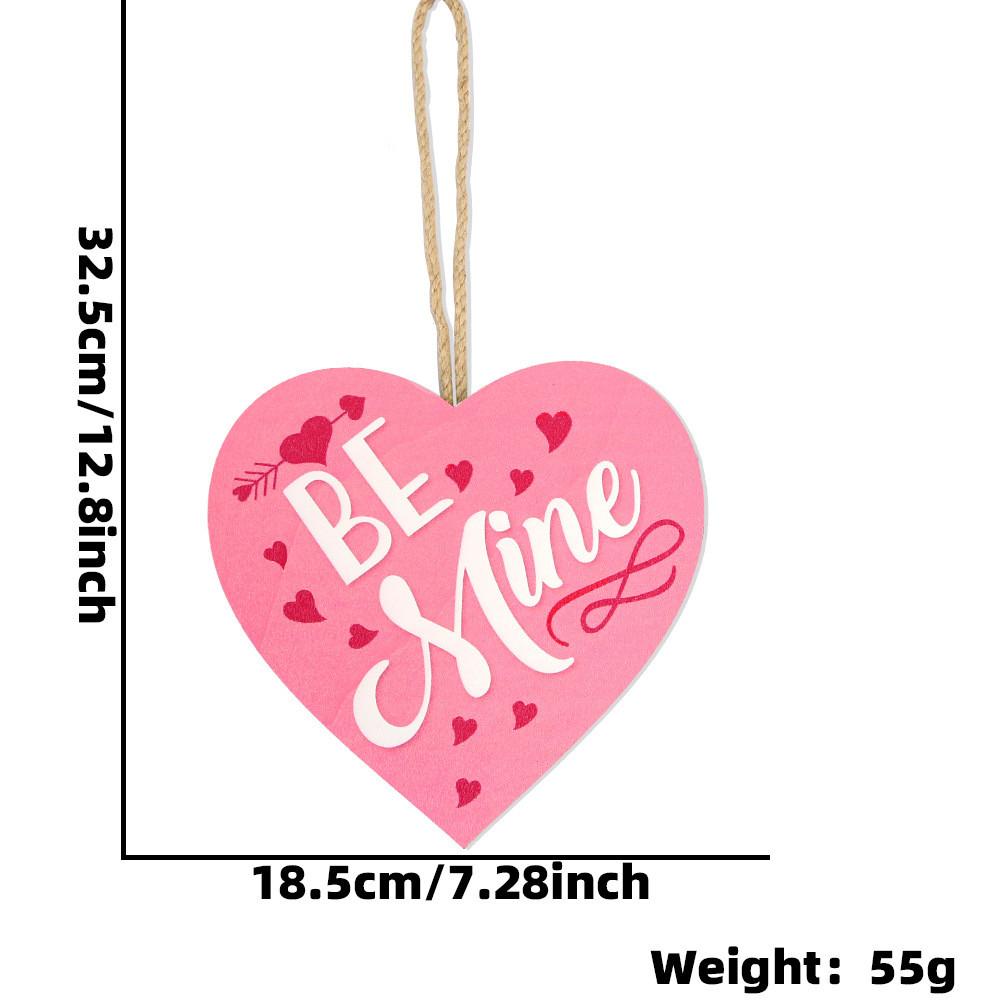 Romantyczna Drewniana Dekoracja w Kształcie Serca Wisząca Ozdoba na Walentynki
