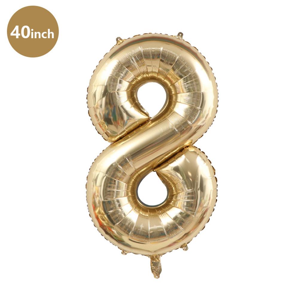 1pc 40inch Platinum Colour Number Balloons Figure Helium Balloon Digit Globos Birthday Party Decorations Baby Shower