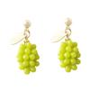 1 Pair Ear Studs Grape Japan Korean Style Jewelry Green Fruit Stud Earrings Jewelry