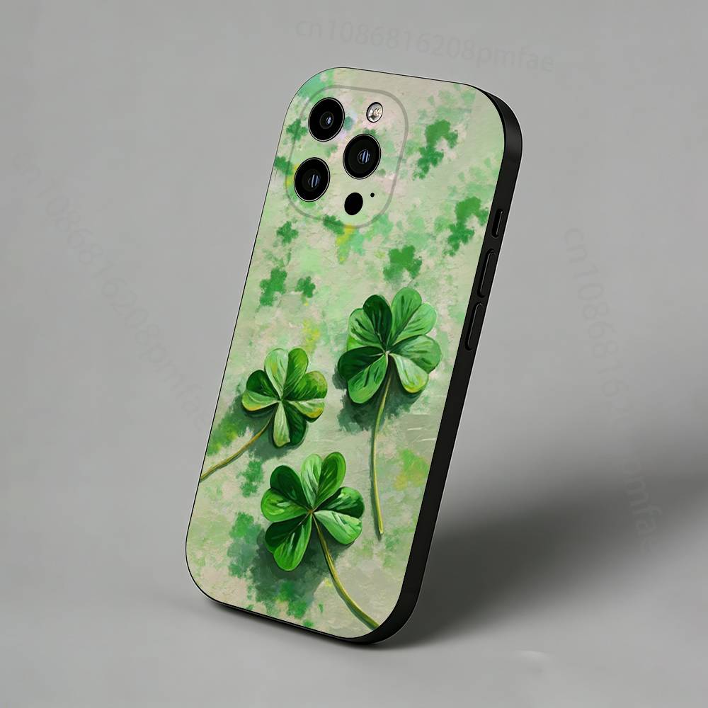 Lucky Clover iPhone Case For 17,16,15,14,13,12,11 Pro,Max,Plus,X,XS,XR,SE,Mini Back Protector Cover