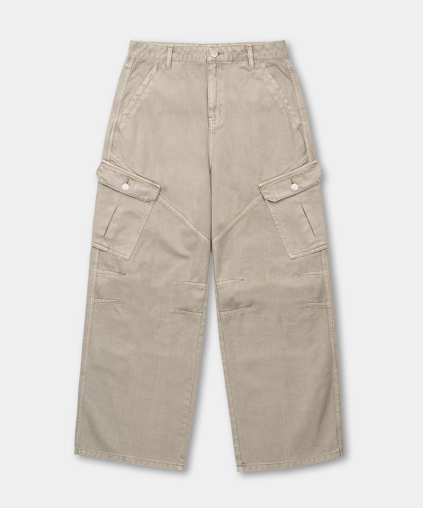EXCONTAINER Vintage Dyed Cargo Pants (Beige)