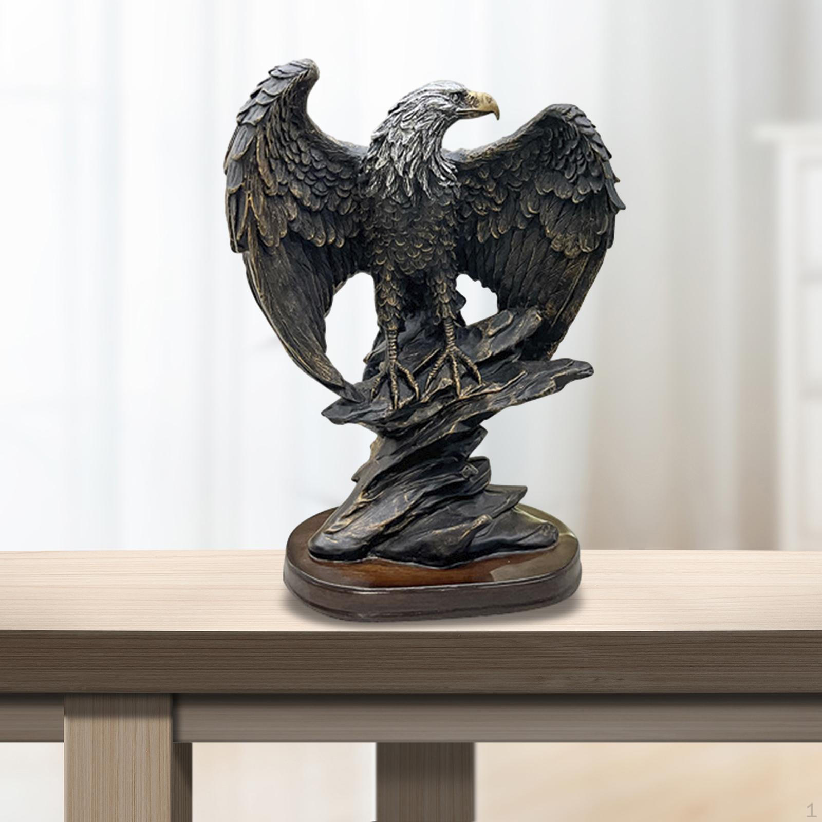 Bird Statue Eagle Figurine Polyresin Art Home Decor Gift Display Adornment Animal Sculpture for