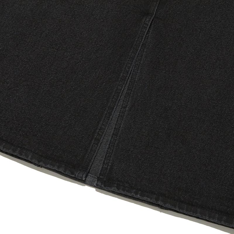 KIRSH Damaged Wash Long Denim Skirt [Black]