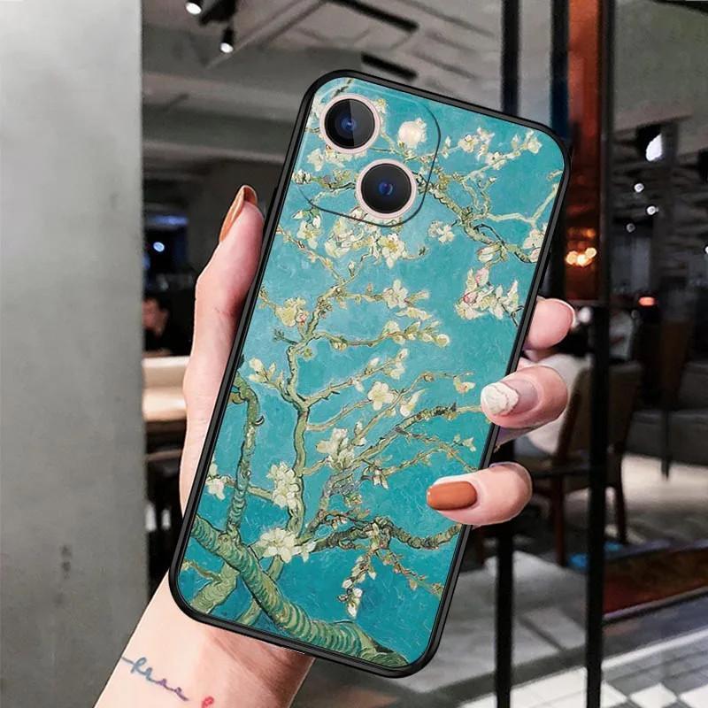 iPhone15 Mobile Phone Case Van Gogh Starry Night Mobile Phone Case Is Painted and Anti-drop for Anti-drop Mobile Phone Case.