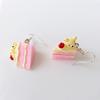 Fashion Cute 3D Cake Resin Drop Earrings for Women Girls Funny Donuts Cookies Food Shape Dangle Earring Party Jewelry Gifts