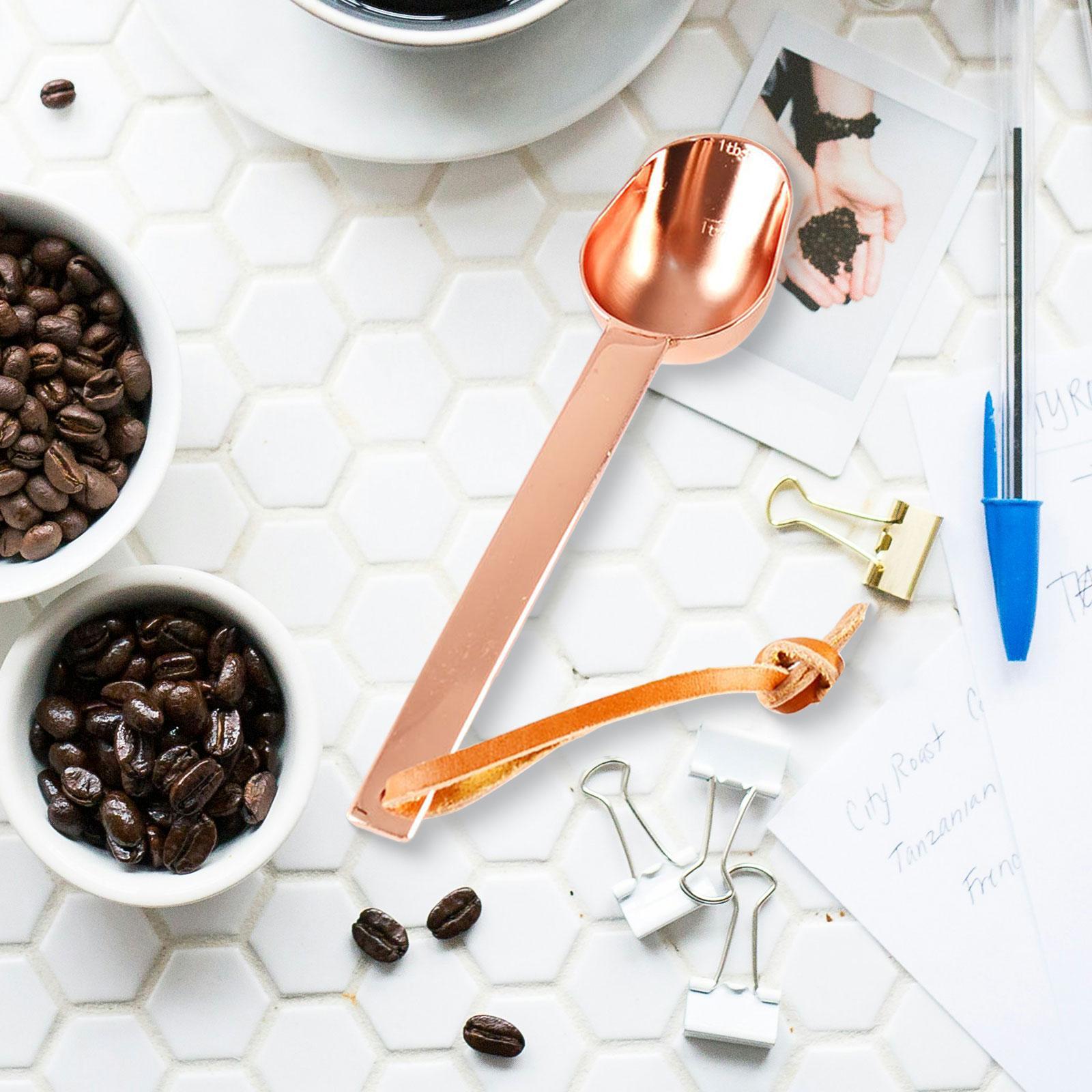 Tablespoon Hanging Measuring Scoops for Ground Coffee Coffee Powder Beans розового золота