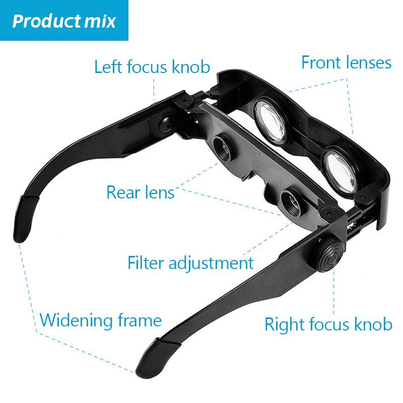 Portable Adjustable Fishing Binoculars Glasses Handheld Magnifier Telescope For Outdoor Fishing