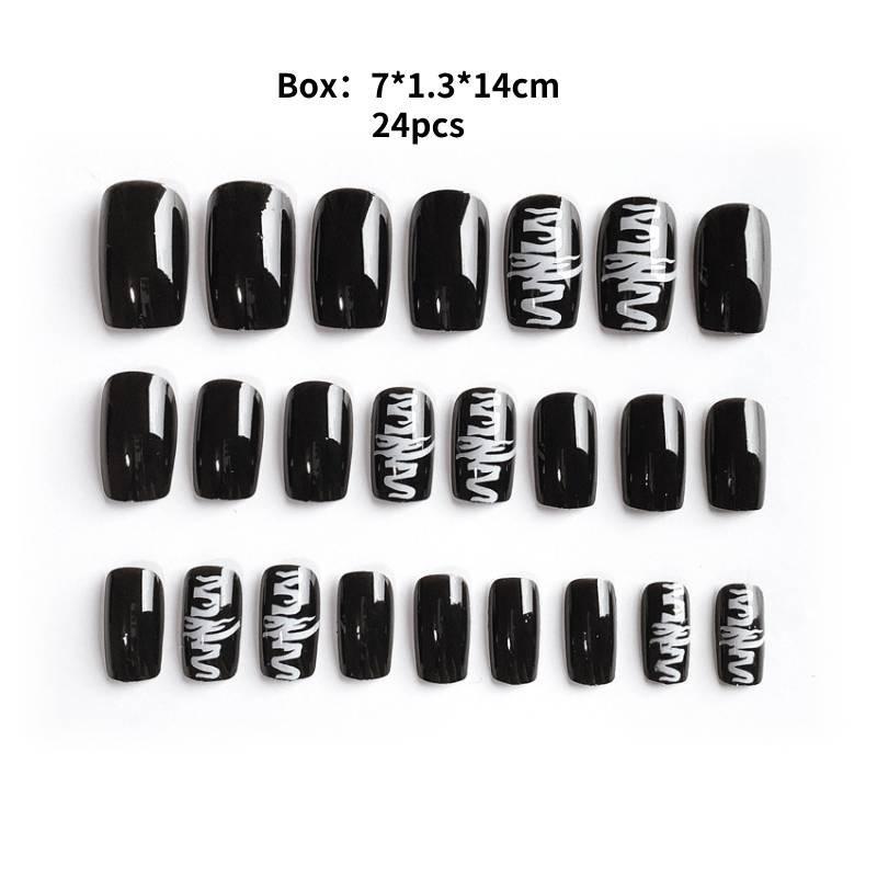 

Fake Nail Stickers Wearresistant Nails Readymade Nail Stickers Nails Dark