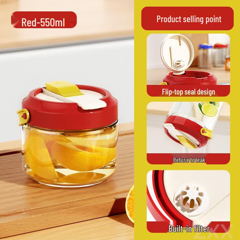 Chill Chill Family Dual-Opening Glass Storage Jar