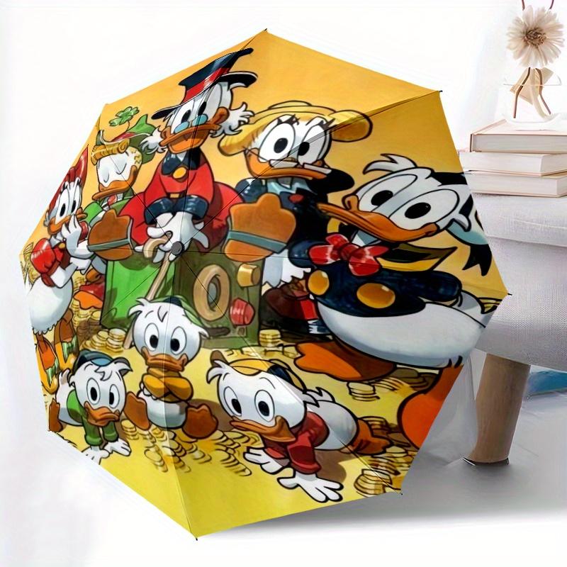 Duck Tales Family Automatic Opening and Closing Folding - A Good Choice for Gifts, Fashionable and Convenient Umbrella With Cute Cartoon Cha