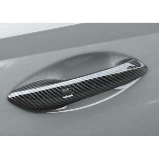 For Hyundai Sonata Carbon Fiber Car Exterior Side Door Handle Cover Trim