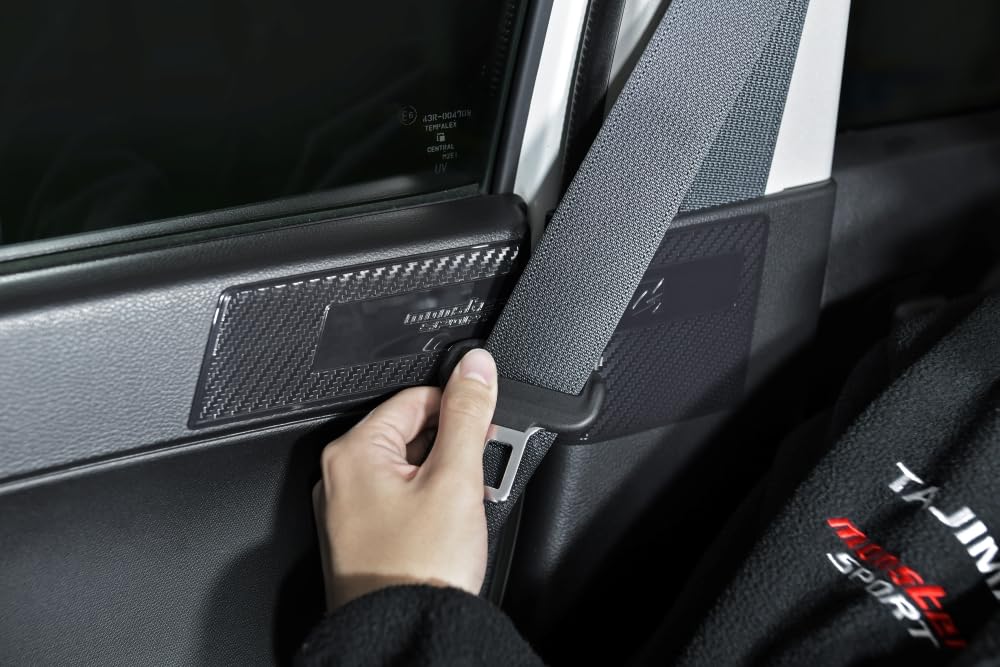 MONSTER SPORT Seat Belt Protectors for Toyota Alto Works Set of Scratch Interior Made In [HA36S], 4, Prevention, Protection, Japan, Black,