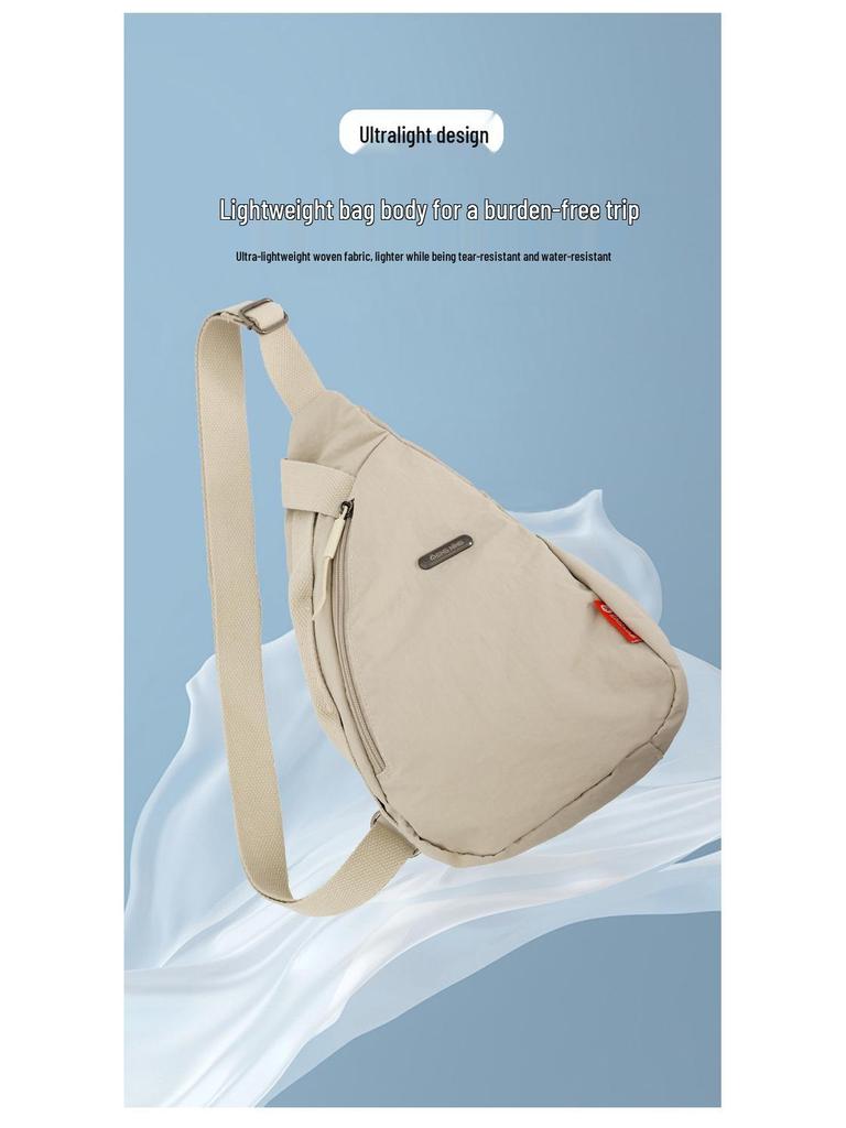 Trendige Damen Nylon Crossbody Brusttasche mit breitem Riemen und hochwertigem Buchstaben-Design