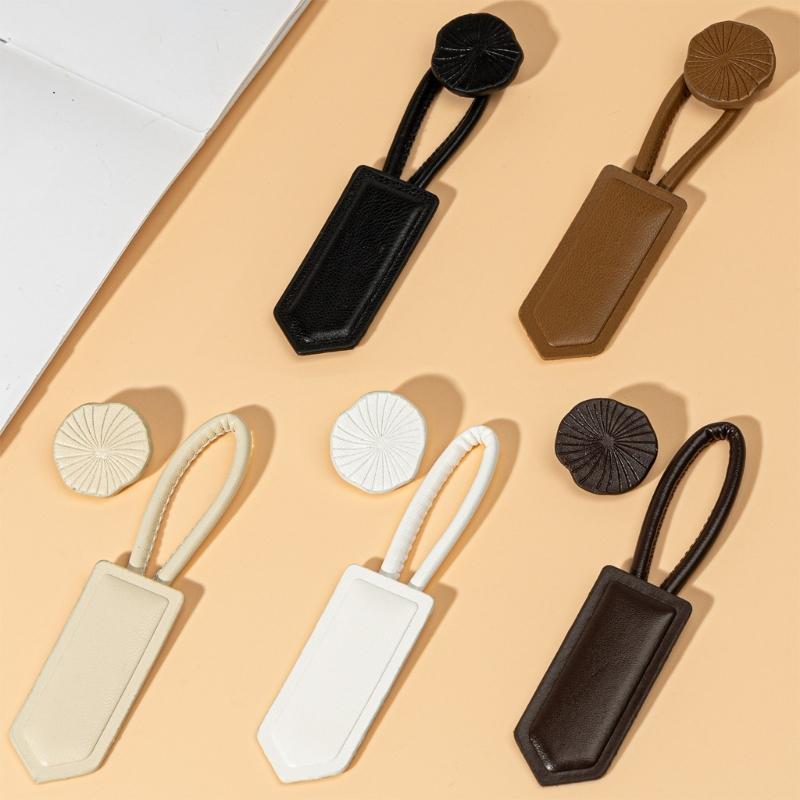 3pack PU Leather Horn Buckles Toggle Button Fasteners Handmade Sewing Buttons for Modern Clothing Enhancements