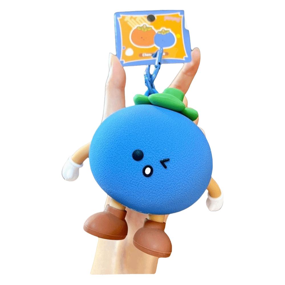 Funny Small Coin Purse Blueberrie Silicone Bag Pendant Fashion Change Storage Bag  Earphone Storage