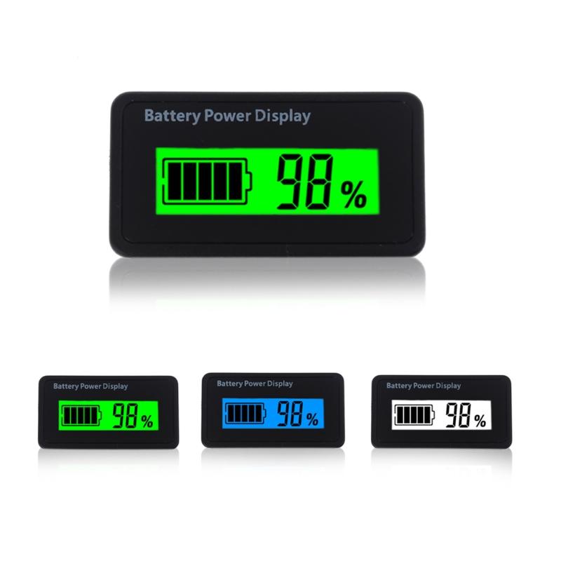 Compact Battery Meter Battery Capacity Voltage Monitor Gauge Indicator Lead-Acid & Lithium Ion Battery Tester for Hosue