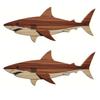 Rustic Wooden Shark Wall Decor Ocean Fish Wall Hanging Sculpture Coastal Beach Style Wall Art for Bedroom Living Room