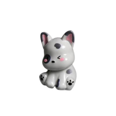 2 Pcs Mini Dog Figurines, Tiny Resin Puppy Figures, Cute Miniature Animal Statues for Desktop, Car Decoration, Micro Landscape, Dollhouse Accessory