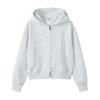 Silver Fox Velvet Women's 450g Heavyweight Hooded Sweatshirt - Short, Trendy Drop Shoulder Pullover for Autumn/Winter 