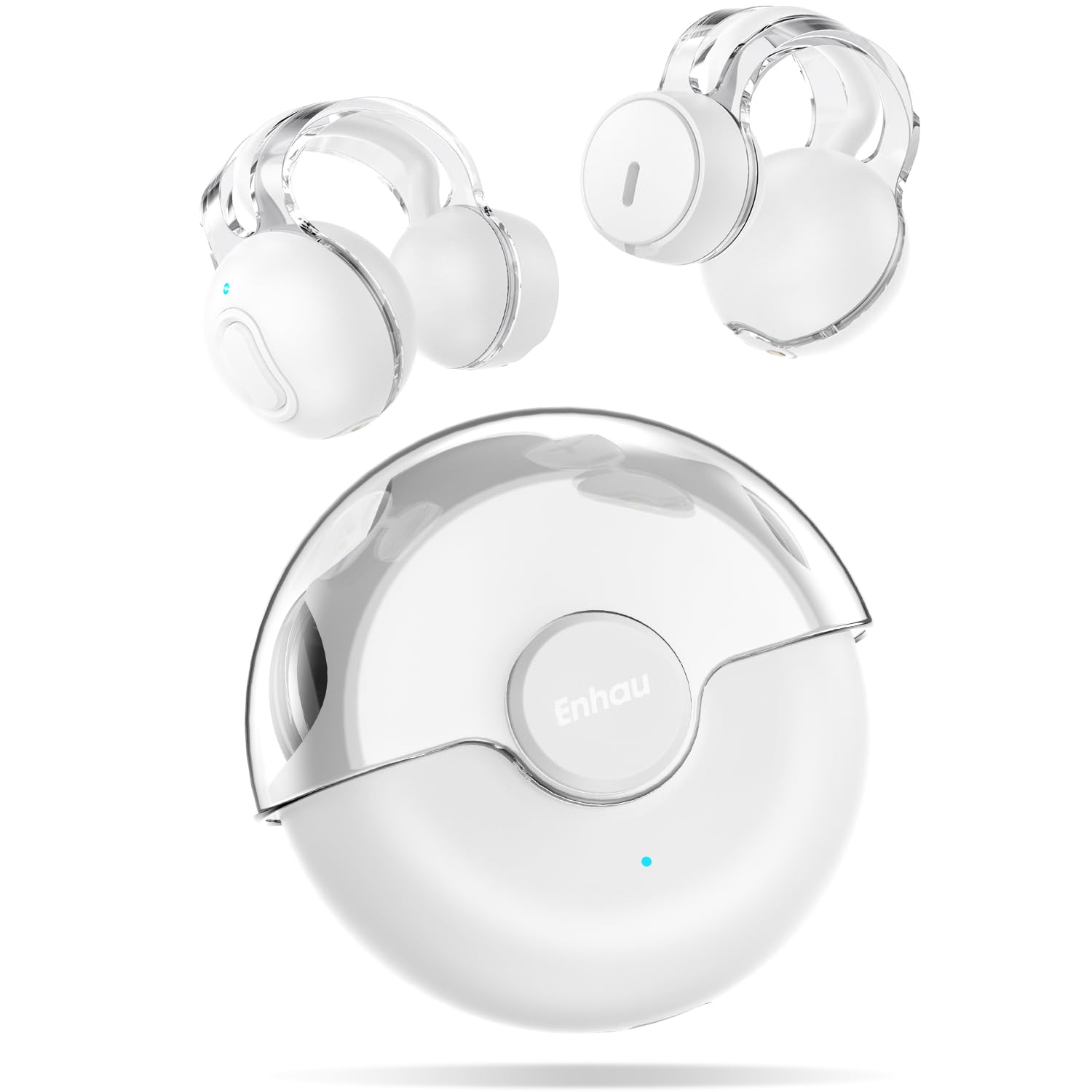 

Revolutionary Ear Cuff Headphones with Bone Air 58H Long ENC Noise Compatible with iPhone and with Separate Left and Right Charging [2024 Experience] белый