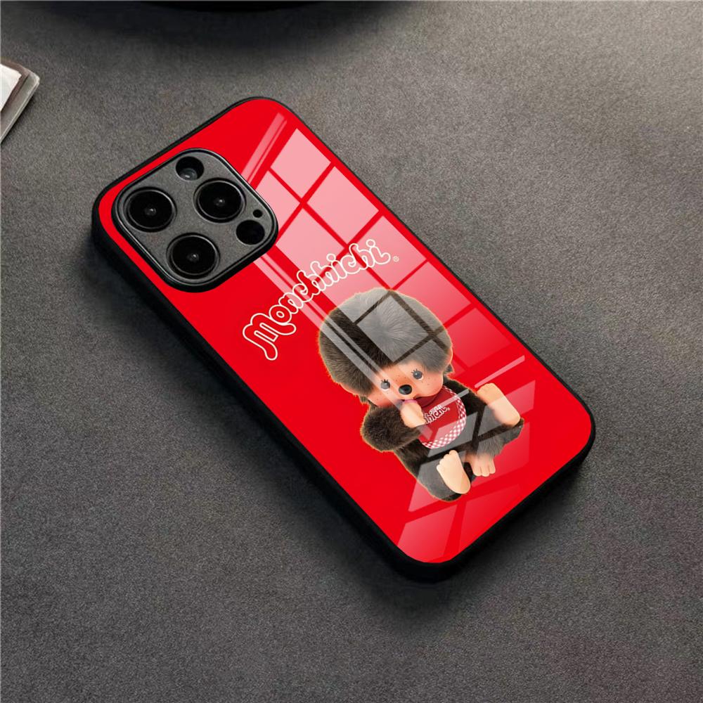

Cute M-monchhichis Phone Case For 17 Pro Max IPhone 16 Pro 14 12 11 13 Mini X XR XS 15 Plus SE Glass Cover iPhone 17Pro