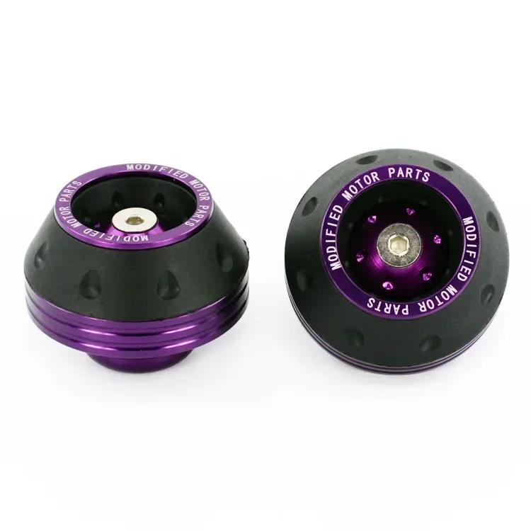 

2 шт. защита от удара мотоцикла, защитные накладки на колеса, слайдер для рамы шин для мотокросса, красочные аксессуары для мотооборудования фиолетовый