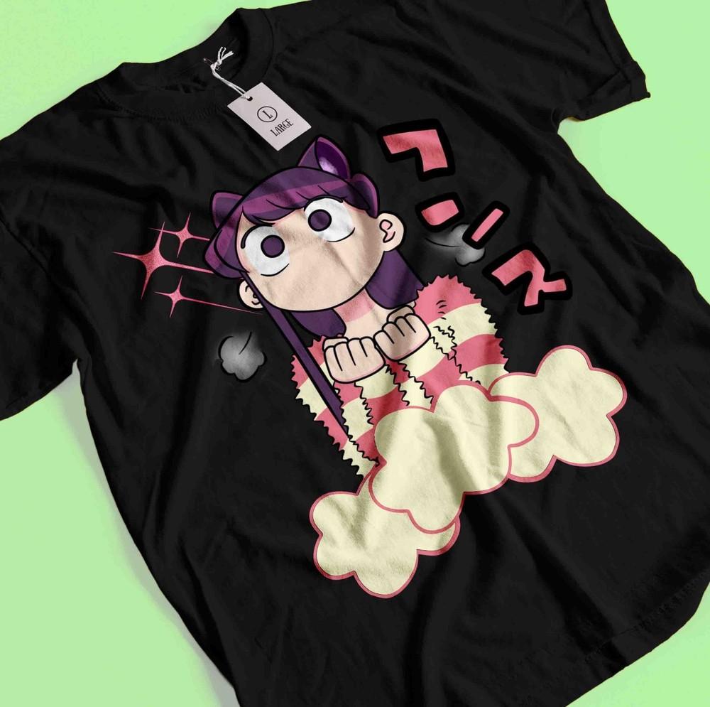 

Komi San Can t Communicate T-Shirt Hitohito Tshirt Omoharu Ren Shirt Waifu Tee S