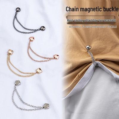 Magnetic Buckle for Trouser Leg Shortening and Anti-Mopping