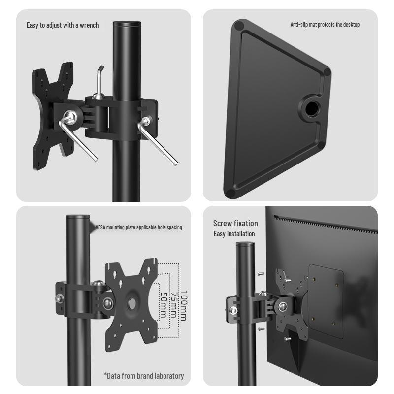 San Ce 14-32 inch Monitor Stand & Riser, Hole-Free Iron Base for 24-27 inch Screens