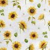 Royal Samt Stoff Polyester Zum Nähen - Motiv Bemalte Sonnenblumen