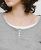 MONGDOL Henley Neck Layered Short Sleeve T-Shirt Gray Mdts097Gray