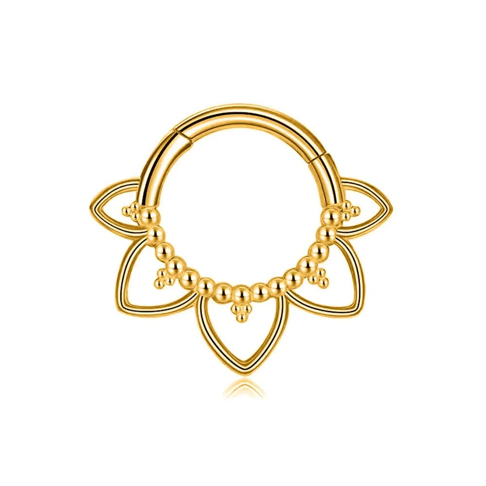 Nasenring aus Edelstahl 316, nahtloser Ring, geschlossener Ring, Nasenseptumring, einfarbiger spitzer Kegel Piercing-Ohrring, runder p