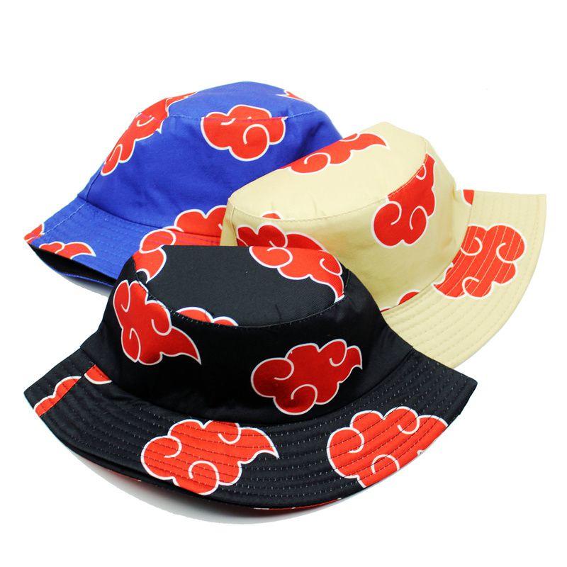 Stylish Naruto Cap Akatsuki Bucket Beach Hat For Men And Women With Sunscreen Protection