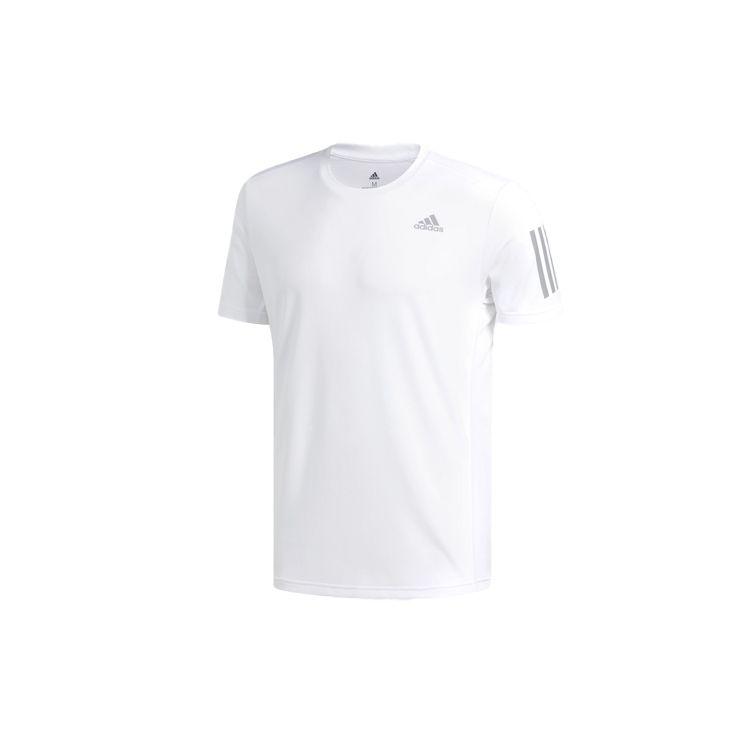 Adidas Own The Run Tee Round Neck Breathable Short Sleeve Running Fitness T-Shirt Men Tops White DX1319