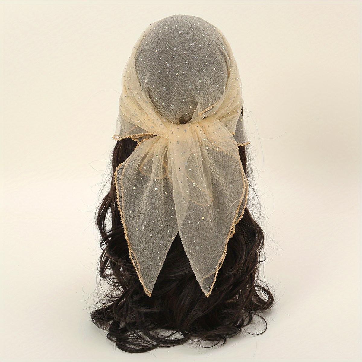 Женский декоративный шарф с блестками, Элегантный повседневный шарф, Модный повседневный шарф, Подходит для женщин, Универсальный и изысканный one-size