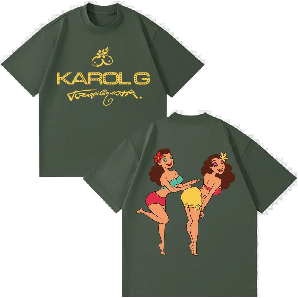 KAROL G 2025 New Album Tropicoqueta T Shirt Fashion 100% Cotton T Shirts Casual Oversized Cotton Tee Shirt Streetwear