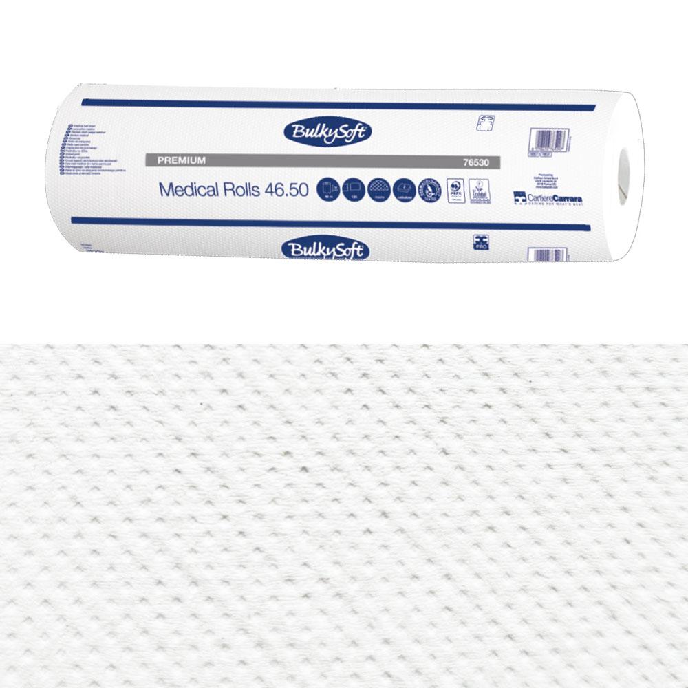 Medical Pad Roll 50cm X 46m White 17g Bulkysoft Premium 1 Roll (135 Pieces 50cm X 34cm)