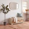 Home Collection Damien Sand 6-Drawer Storage Bench, Mixed-Material Cottage Design, Fully Assembled AMH5701G