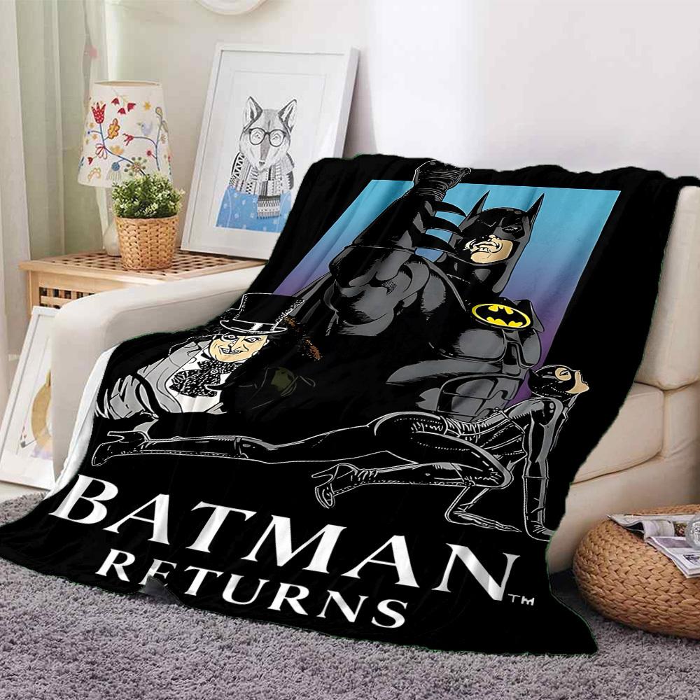 1pc Batman Blanket Lightweight Flannel Throw For Sofa, Bed, Travel, Camping, Livingroom, Office, Couch, Chair, And Bed