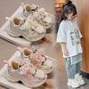 Girls Sports Shoes Princess Style Children Sneakers Thick Soft Sole 2025 New Fashion Kids Running Shoes Mesh Bows Sweet Cute