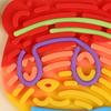 Cartoon Bear Sensory Activity Board Stress Relief Double Sided Sensory Board with Silicone Strings Boys Girls Silent Fidget Toy Travel Essentials