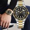 Luxury Business Watch Sports Quartz Clock Luminous Calendar Watches for Man Stainless Steel Waterproof Wristwatch