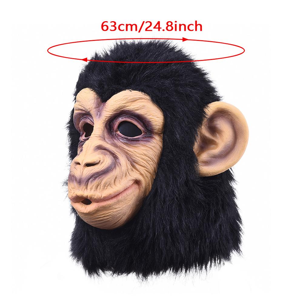 Halloween Gorilla Maske Schimpanse Cosplay Kostüm Affenmaske Tiere Latexmasken Horror Kopfbedeckung Erwachsenenmaske