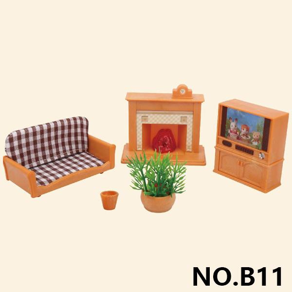 Non-Toxic Forest Animal 1/12 Dollhouse Furniture Bedroom Kitchen Bathroom Set Miniature Simulation Dolls Accessories Diy Toys Children