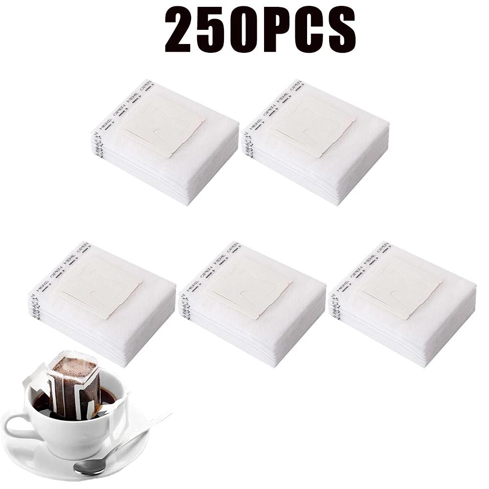 50-500 PCS Fast Flow Coffee Filter Paper Bags Disposable Hanging Ear Handle Espresso Tea Brewing Accessories